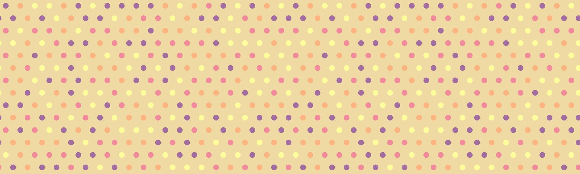 Delightful pastel polka dot pattern. A subtle yet cheerful design perfect for backgrounds, textiles, or website designs. The soft color palette evokes feelings of calm and playfulness. vector