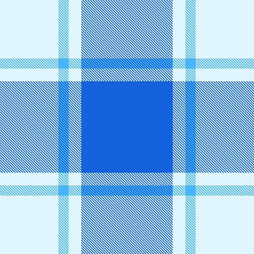 Iconic plaid check , premium pattern texture fabric. Panel seamless background textile tartan in light and royal azure colors. vector