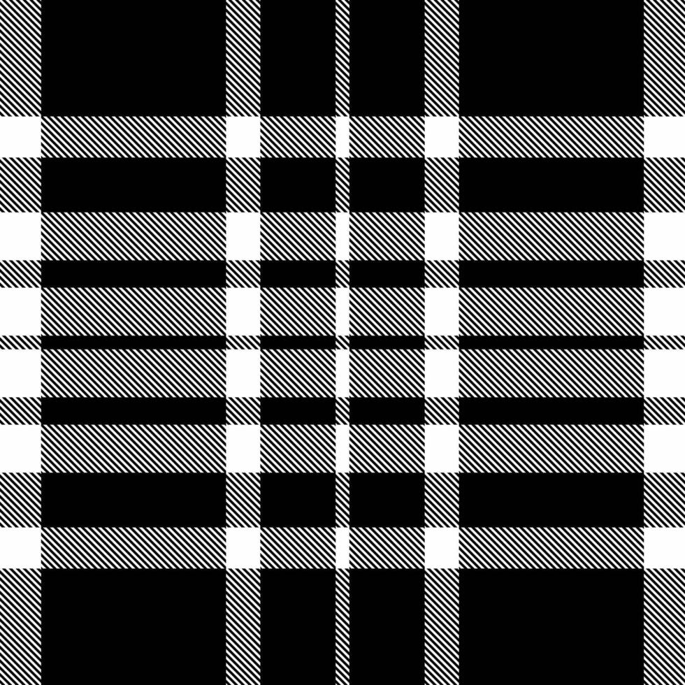 National plaid seamless fabric, relax textile background pattern. Workshop texture tartan check in black and white colors. vector