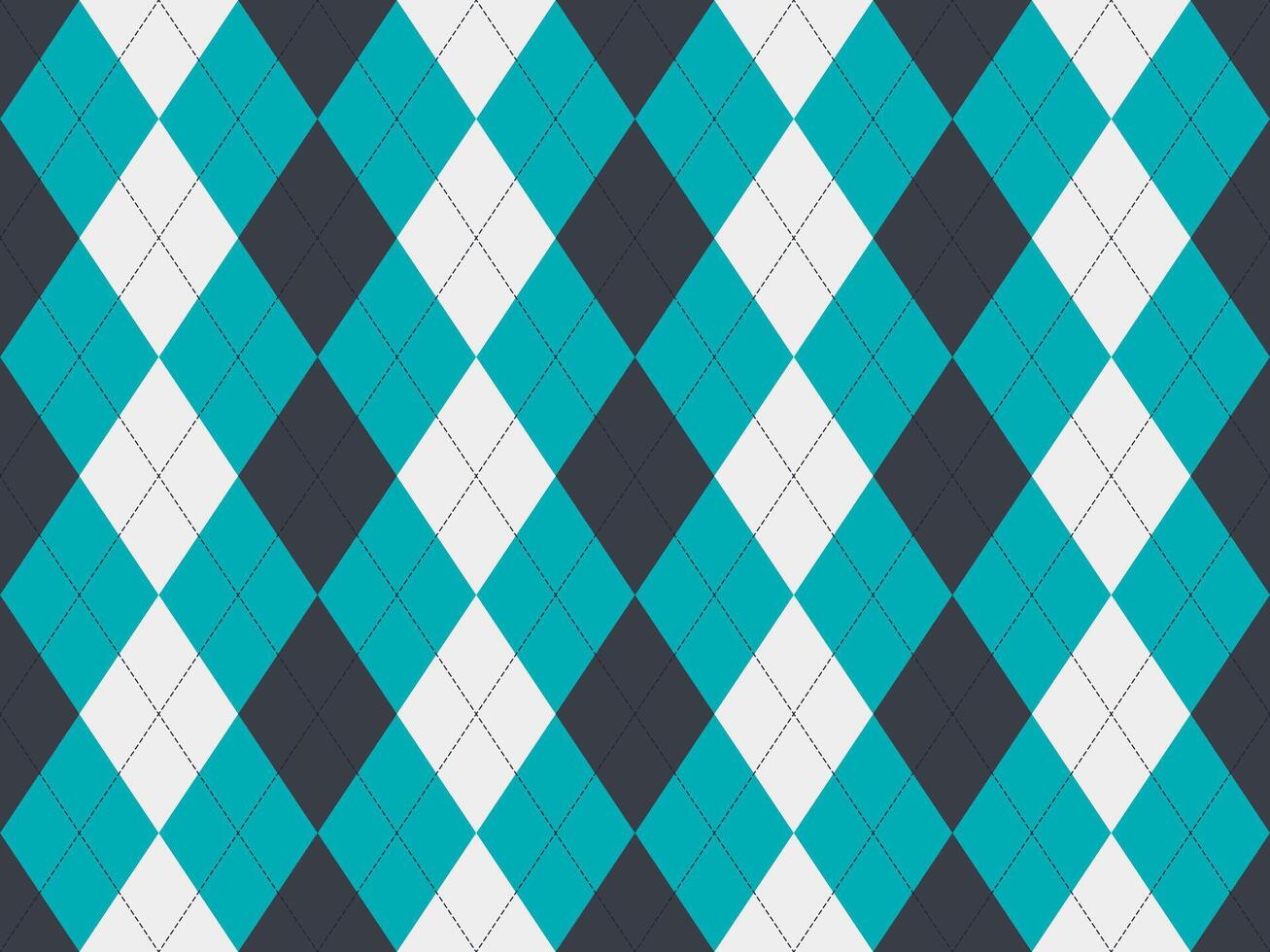 A blue and white argyle pattern vector