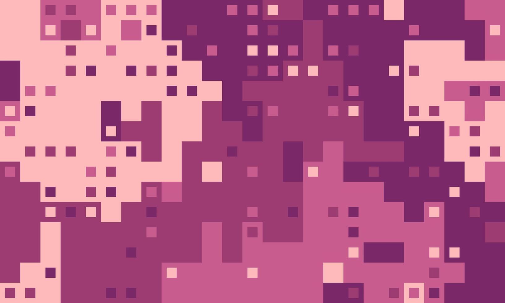 Abstract pixel art background. Shades of pink and purple create a dynamic, textured effect. Ideal for websites, presentations, or digital art projects. vector