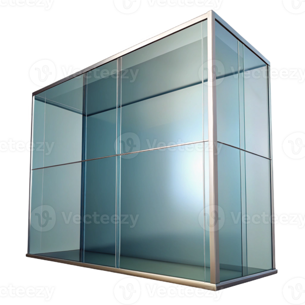 picturesque renaissance Glass curtain wall panel, reflective surface with Transparent Background impeccable png