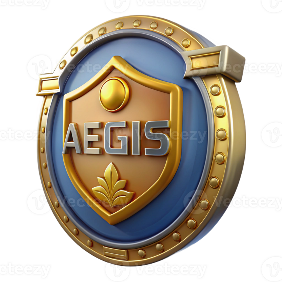 sumptuous victorian Aegis, shield of Zeus and Athena with Transparent Background refined png