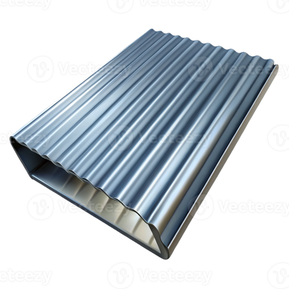 signature vintage Metal roofing panel, corrugated galvanized with Transparent Background genuine png