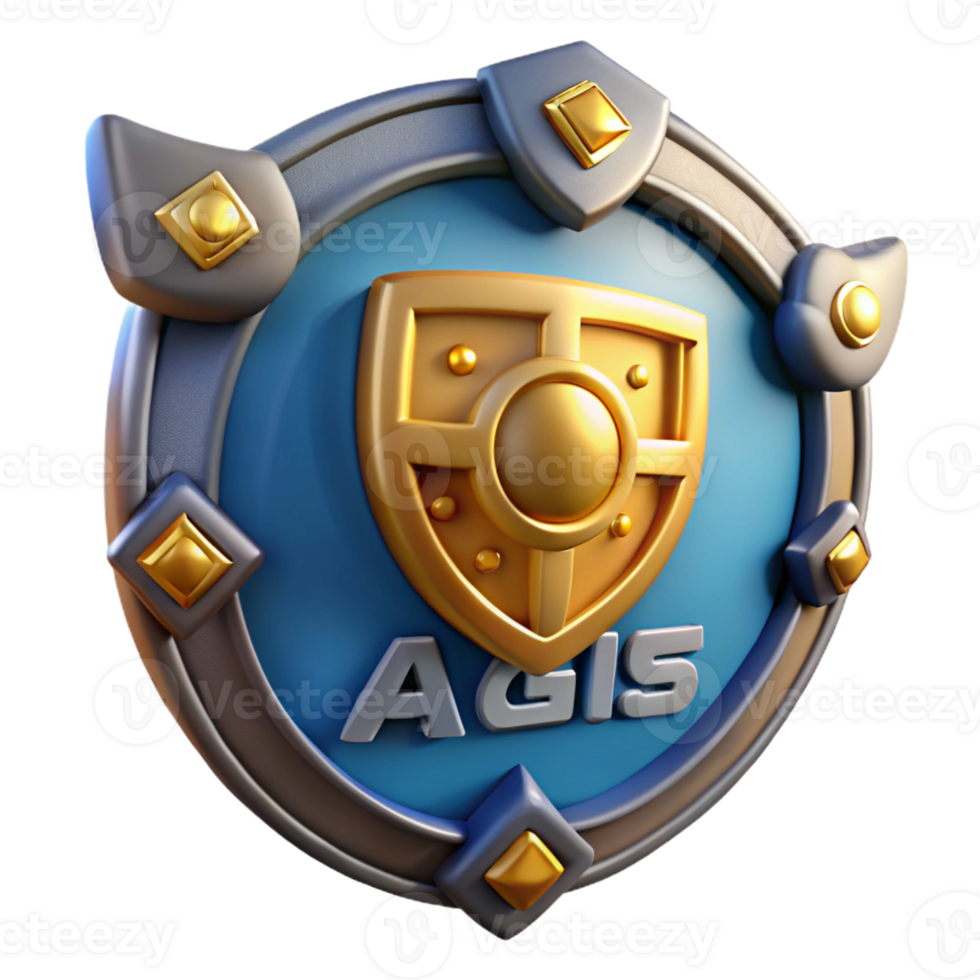 striking calm avant-garde Aegis, shield of Zeus and Athena with Transparent Background authentic png