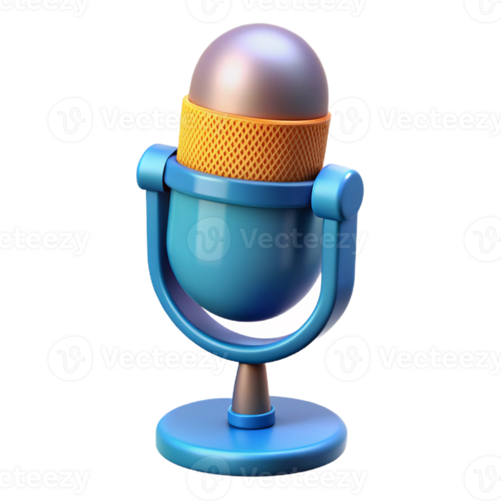 picturesque artistic Microphone recording audio with Transparent Background flawless png