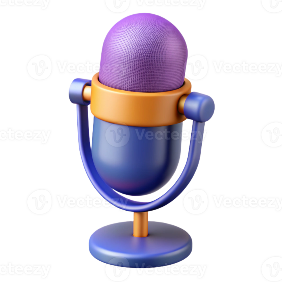 stunning memorable Microphone recording audio with Transparent Background png