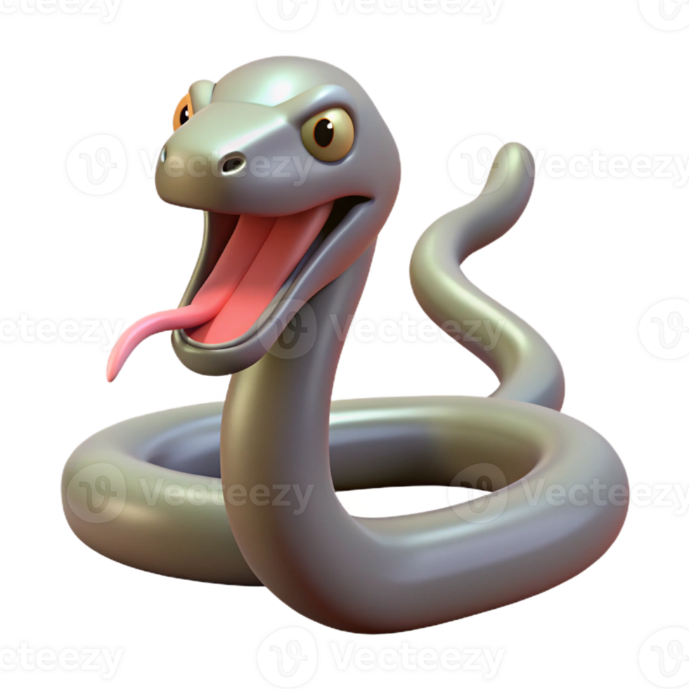 splendid urban Slithering snake, forked tongue, with Transparent Background handcrafted png