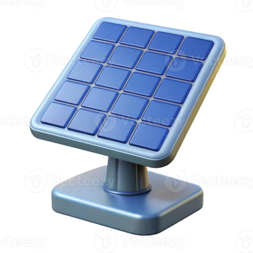 sumptuous dynamic abstract Solar panel, photovoltaic cell array with Transparent Background authentic png