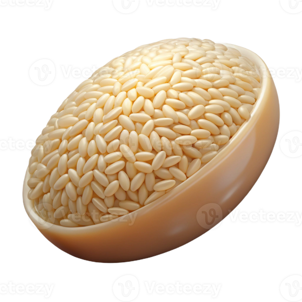 romantic immaculate Hyper-specific, professional render of a single, grain of rice, long-grain, isolated cutout with Transparent Background high quality png