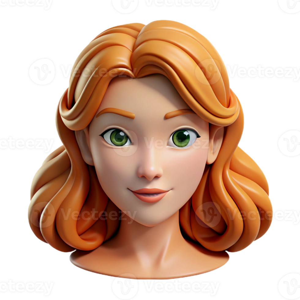 whimsical wonderful Hyper-specific, professional render, isolated cutout of an Art Nouveau woman's face, elegant, serene, flowing hair, with Transparent Background masterfully captured png
