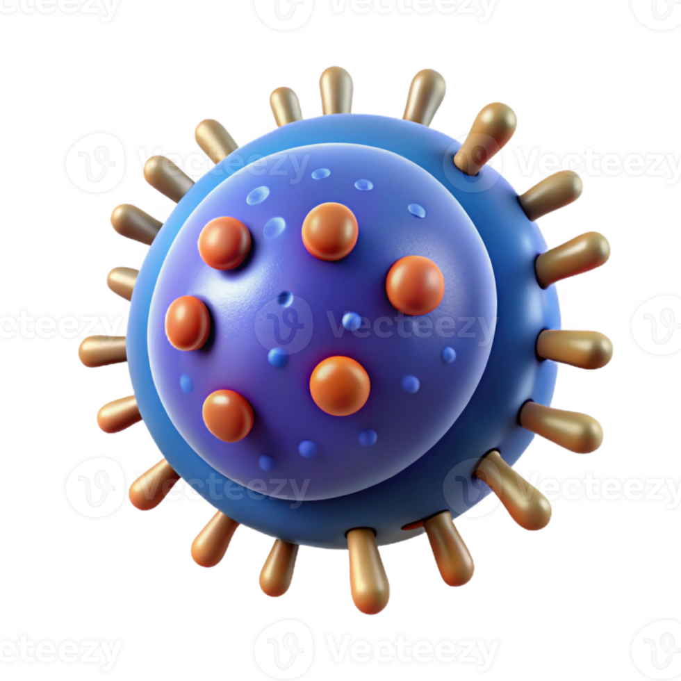 passionate captivating Hyper-specific, professional render of a single, bacteria cell, microscopic detail, isolated cutout with Transparent Background high resolution png