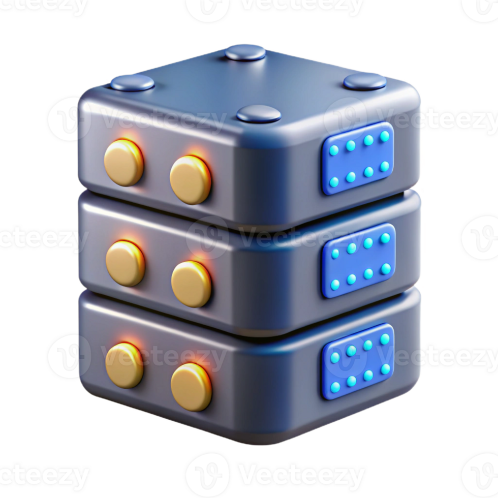 signature bohemian Data server with blinking lights with Transparent Background masterfully captured png