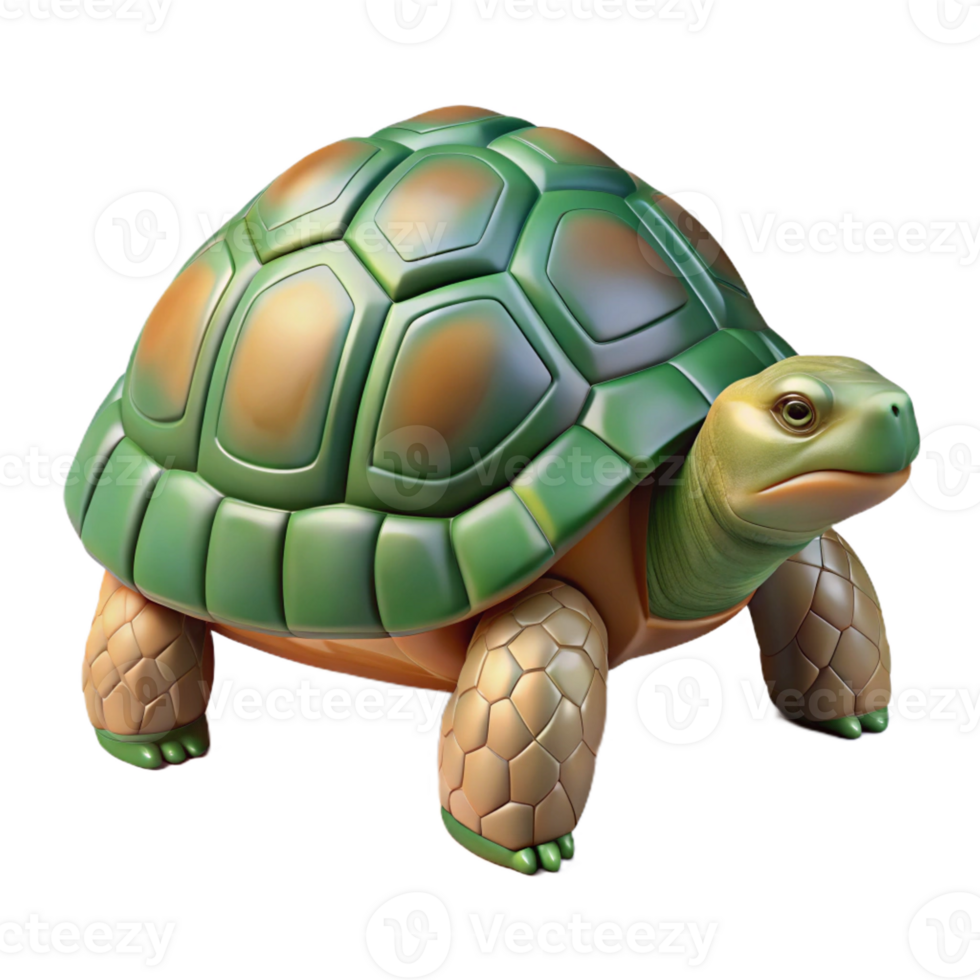 vibrant quintessential Turtle, Galapagos tortoise, shell detail with Transparent Background png