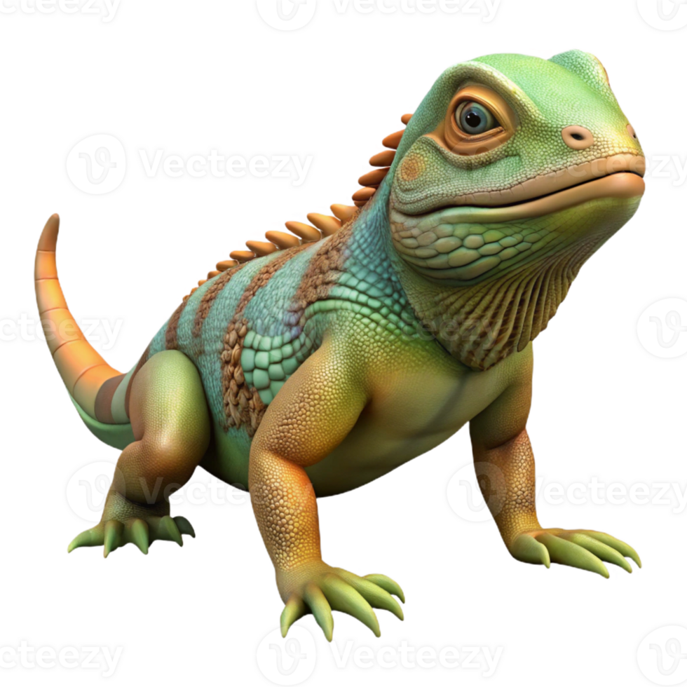 remarkable bohemian Lizard, iguana, textured skin with Transparent Background crisp png