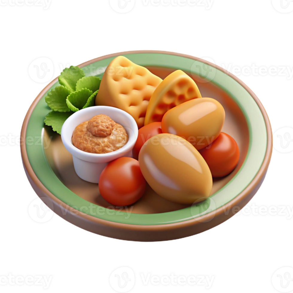 passionate picturesque Plate of food, appetizing meal, with Transparent Background expertly shot png