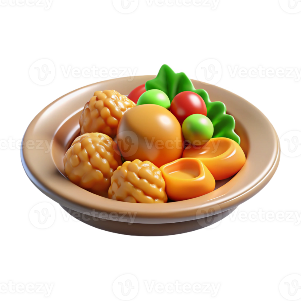 remarkable art deco Plate of food, appetizing meal, with Transparent Background perfect clarity png