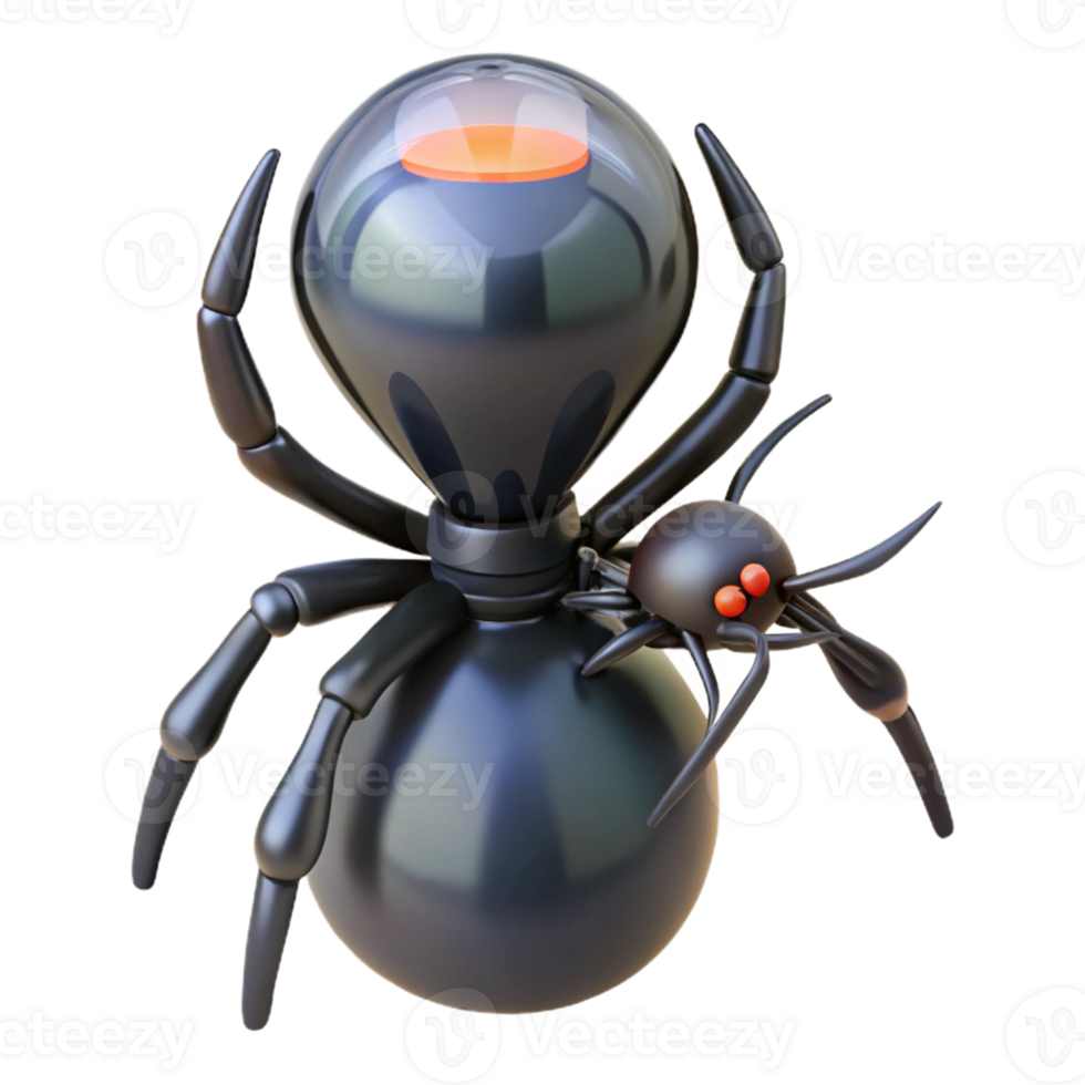 wonderful creative Spider, black widow, hourglass marking with Transparent Background handcrafted png
