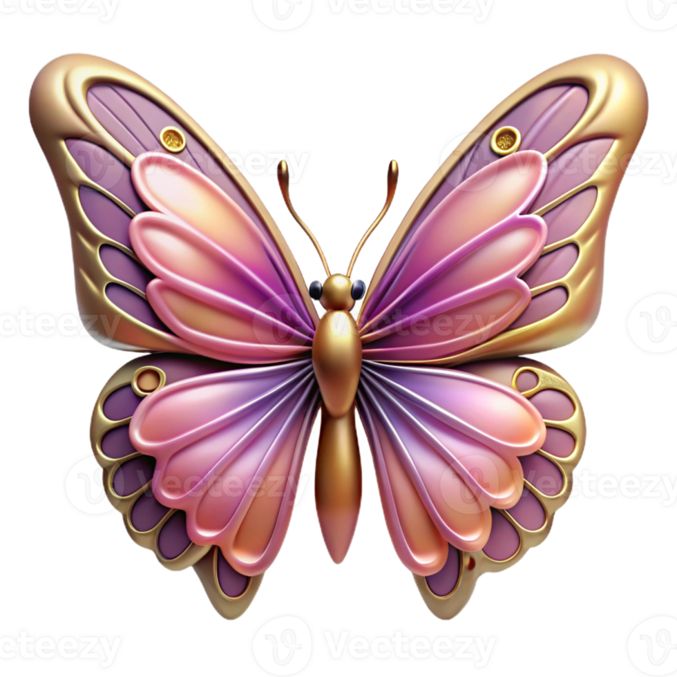 spectacular remarkable Ultra-detailed, hyper-specific, concept art style isolated cutout of an Art Nouveau stylized butterfly, intricate wings, delicate antennae, with Transparent Background png