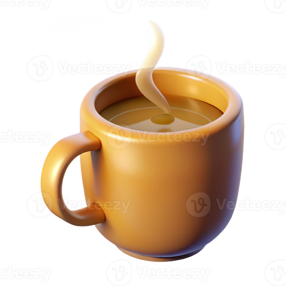 pristine reflective gothic Coffee mug, steaming hot beverage, with Transparent Background expertly shot png