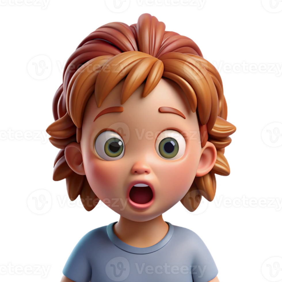 stunning coastal Surprised toddler girl with messy hair with Transparent Background flawless png