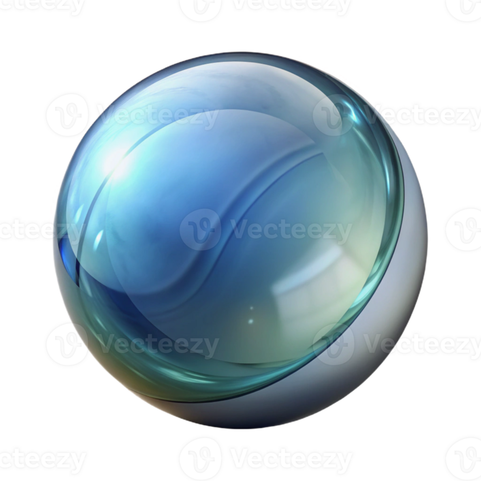 timeless mid-century Professional render, isolated cutout of a single glass marble, clear with Transparent Background top-tier png