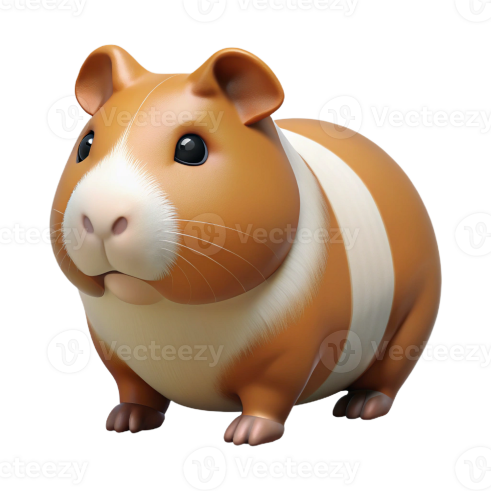 unparalleled abstract Guinea pig, brown and white, with Transparent Background elite png