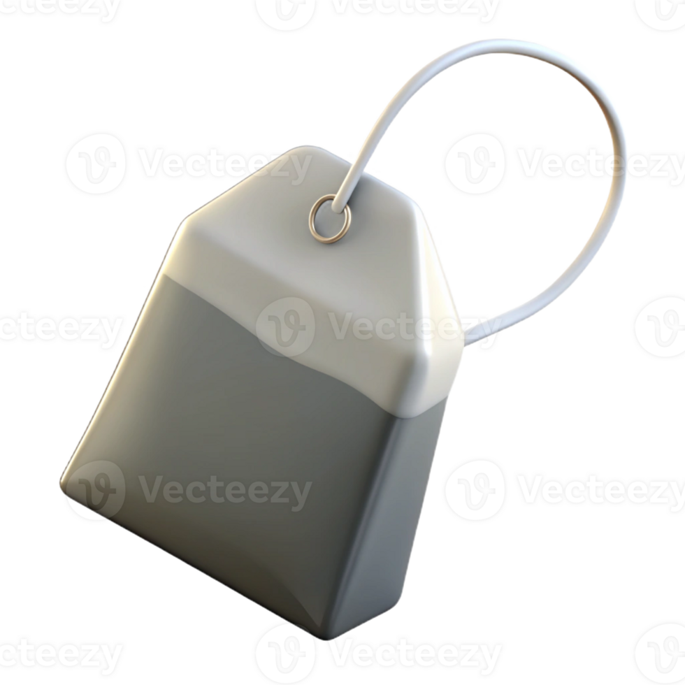 wonderful industrial Professional render of a single tea bag, unused Isolated cutout with Transparent Background refined png