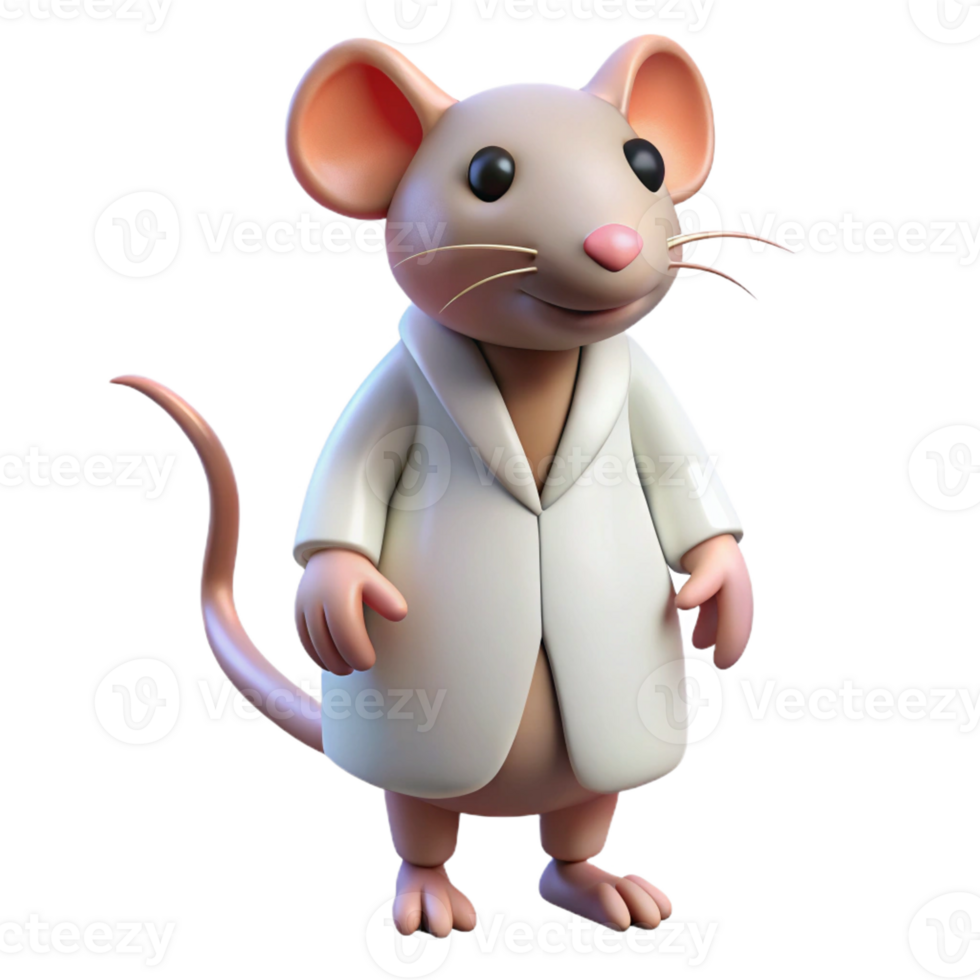 serene signature Rat, laboratory rat, white with Transparent Background png