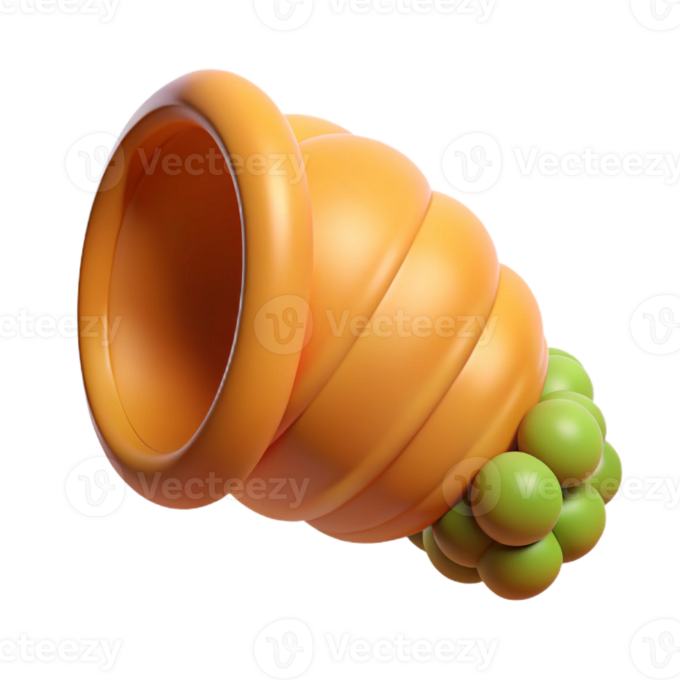 notable impressionist Cornucopia, horn of plenty with Transparent Background authentic png
