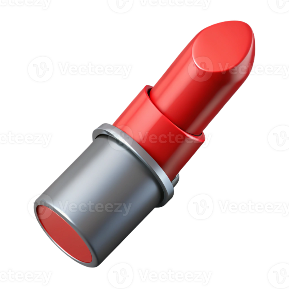 stunning creative Professional render of a single lipstick, closed, red Isolated cutout with Transparent Background top-tier png