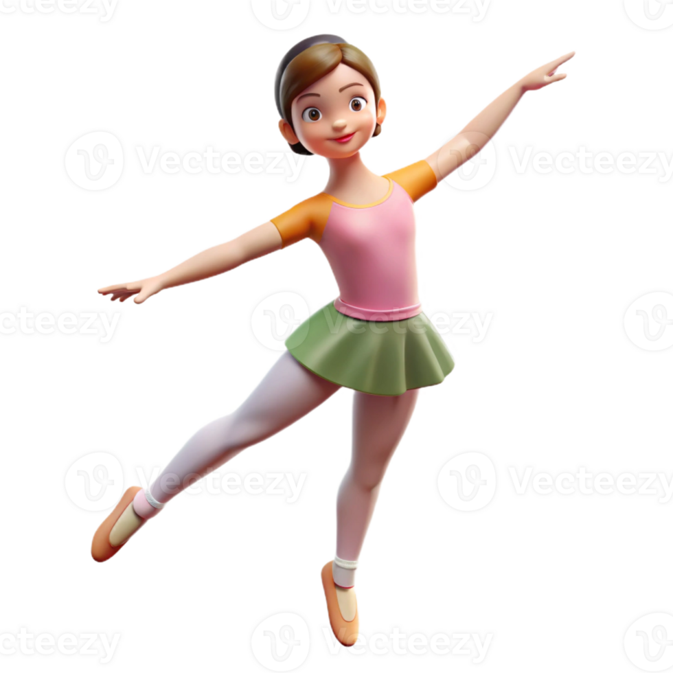 wonderful renaissance Dancer in ballet attire posing with Transparent Background refined png