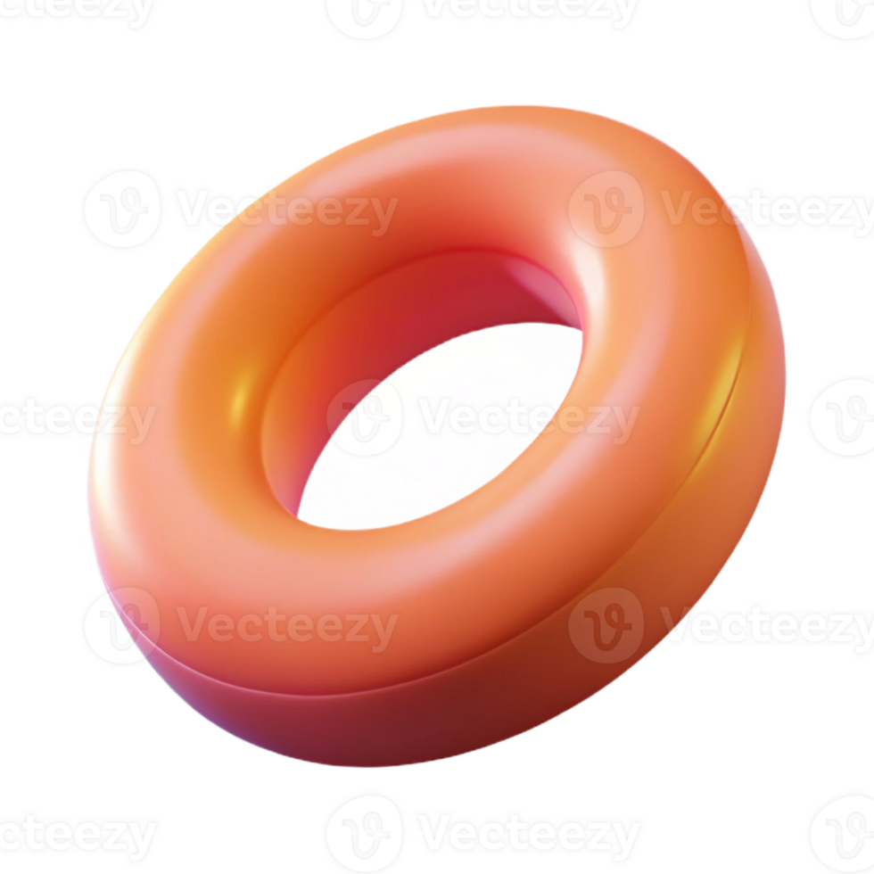 passionate impressive Concept art style, hyper-specific isolated cutout of a single rubber band with Transparent Background refined png