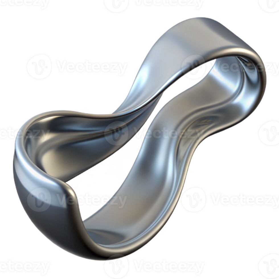 splendid dramatic creative A flowing ribbon of liquid metal, with Transparent Background luxury png