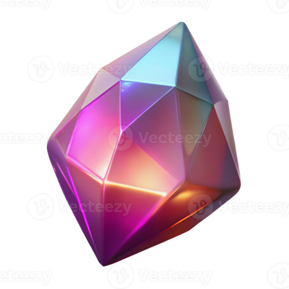 romantic majestic A single, polished gemstone with an otherworldly glow, with Transparent Background handcrafted png