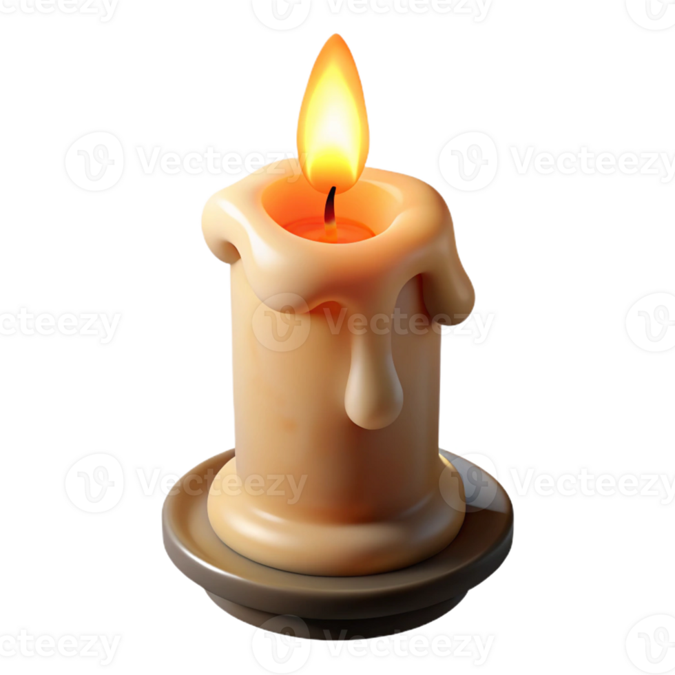 nostalgic exquisite Hyper-specific, photorealistic render of a single, burning candle made of human bone with Transparent Background impeccable png