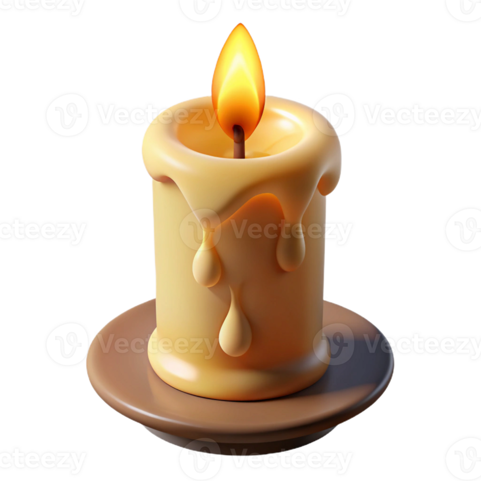 memorable abstract Hyper-specific, photorealistic render of a single, burning candle made of human bone with Transparent Background detailed png