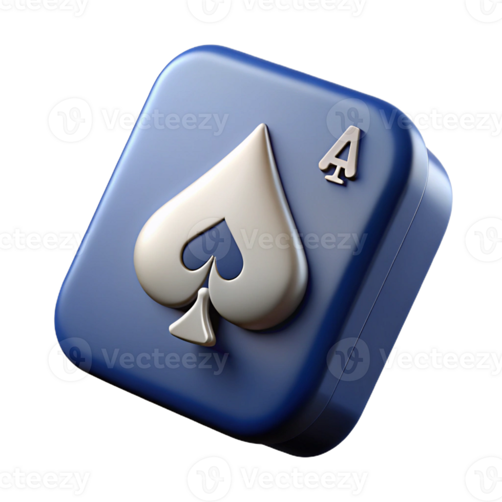 unparalleled futuristic A single, detailed playing card - the Ace of Spades with Transparent Background professional png