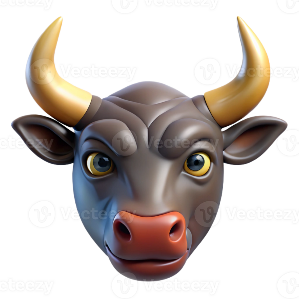 intense pristine Photorealistic, ultra-detailed, hyper-specific, isolated cutout of a single Minotaur head, professional render, concept art style with Transparent Background artisan png