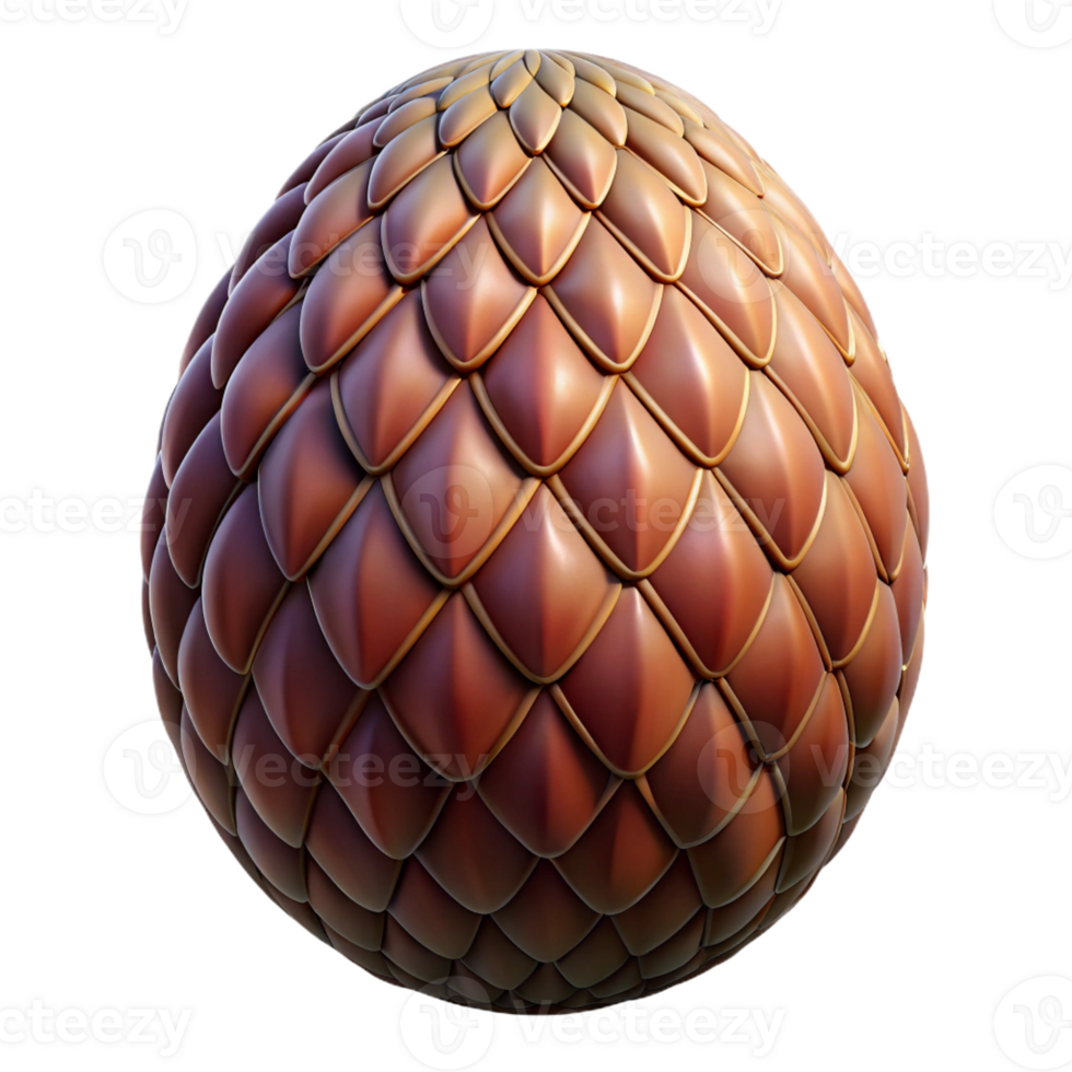 picturesque avant-garde A single, large dragon egg with intricate patterns with Transparent Background flawless png