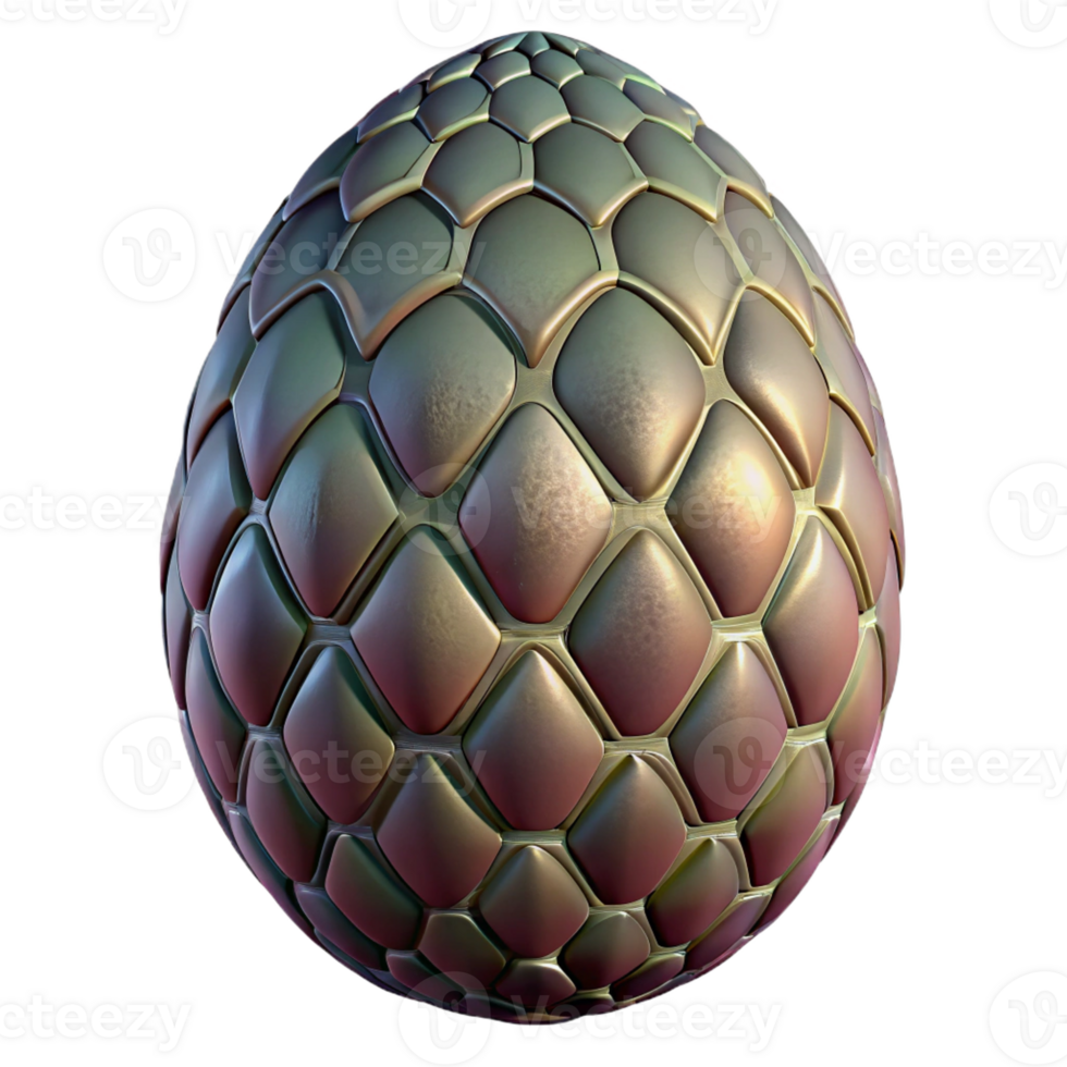 rare coastal A single, large dragon egg with intricate patterns with Transparent Background flawless png