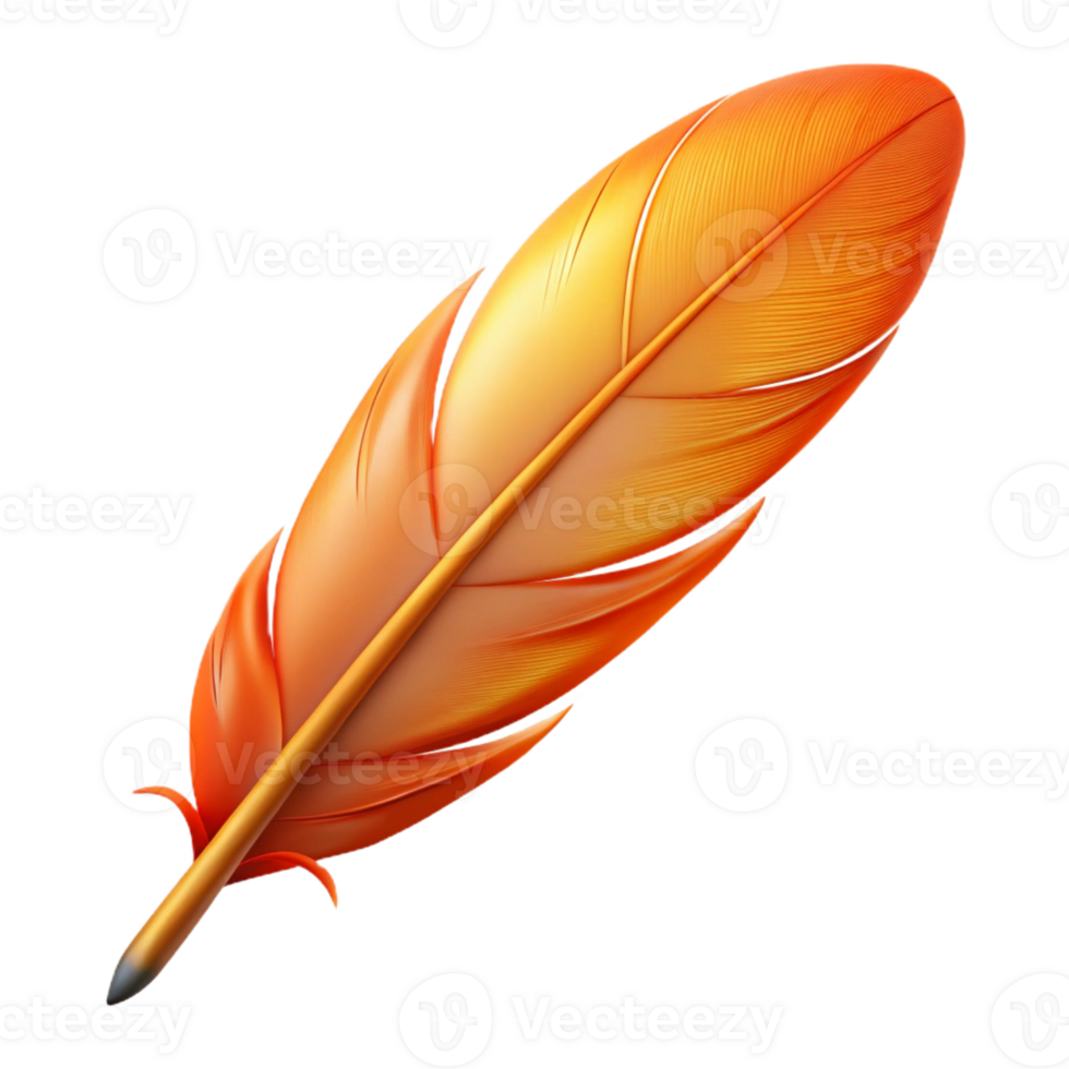 playful radiant Hyper-specific, isolated cutout of a single Phoenix feather, ultra-detailed, professional render, concept art style with Transparent Background original png