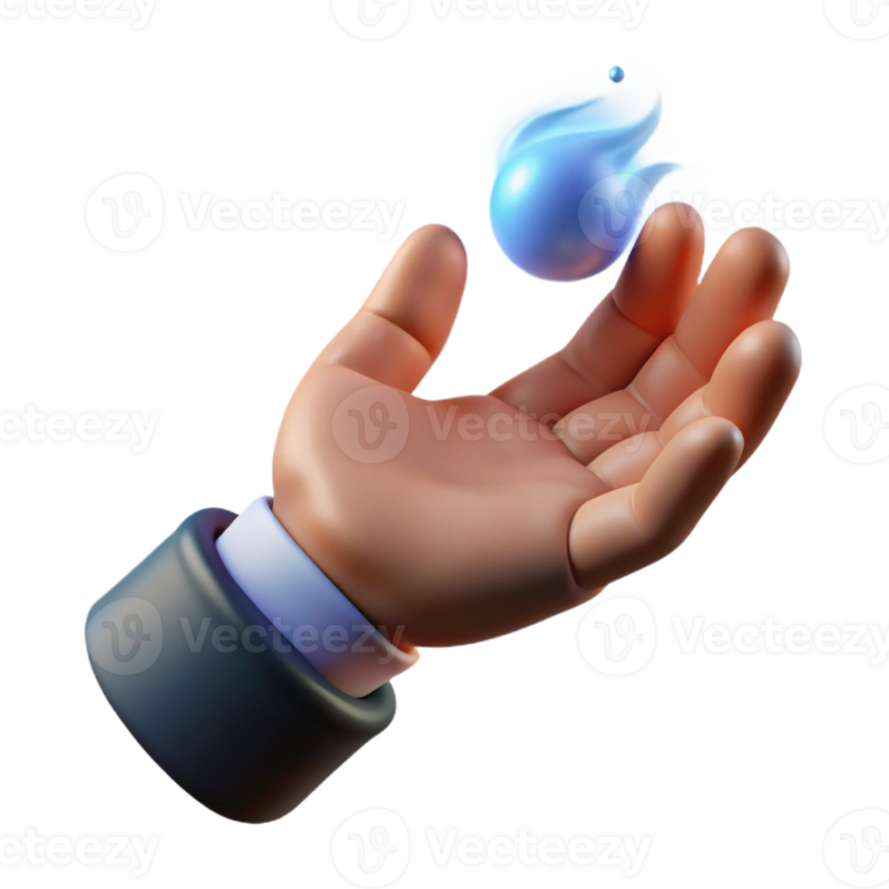 mysterious beautiful A single human hand casting a spell with Transparent Background handcrafted png