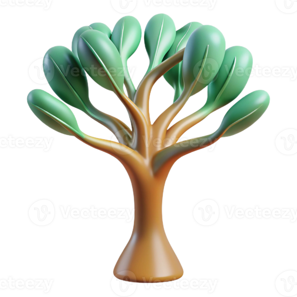 magnificent futuristic A stylized, abstract tree with branches made of flowing lines, with Transparent Background crisp png
