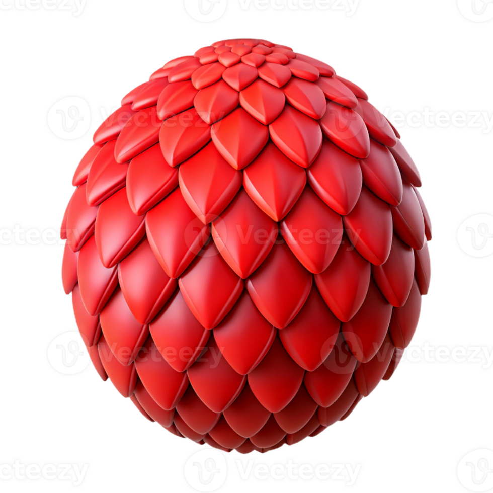 spectacular joyful futuristic Isolated cutout of a single Dragon scale red, hyper-specific, ultra-detailed, professional render, concept art style with Transparent Background high resolution png
