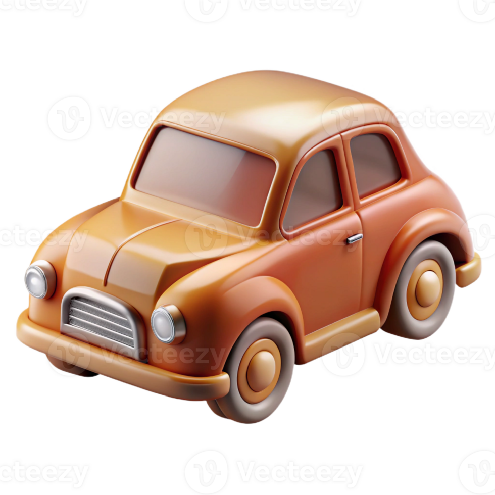 splendid modern Concept art style, hyper-specific, isolated cutout of a vintage toy car with Transparent Background top-tier png