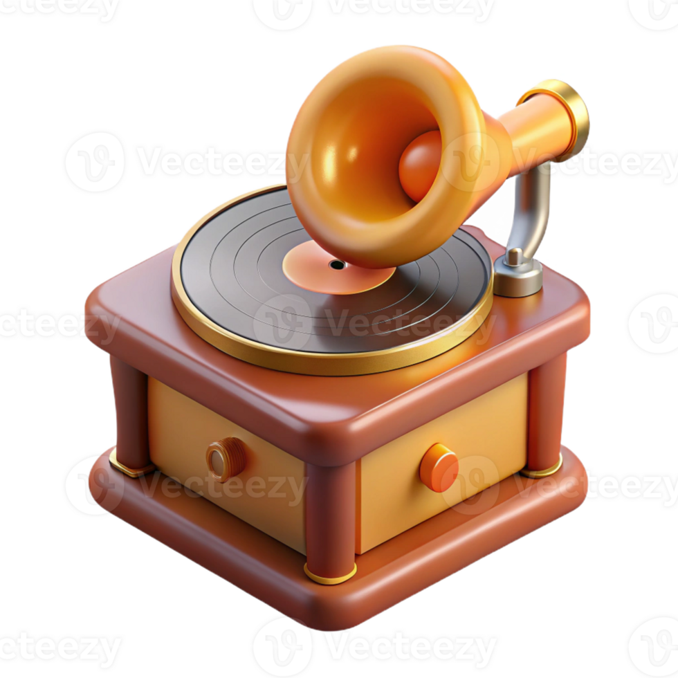 sought-after elegant Hyper-specific, isolated cutout concept art style render of a vintage record player needle with Transparent Background premium png
