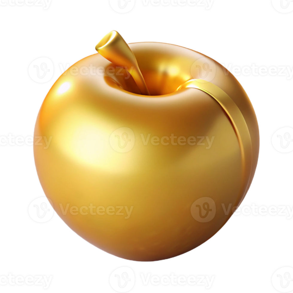 unforgettable contemporary Isolated cutout of Aphrodite's golden apple, hyper-specific, ultra-detailed, professional render, concept art style with Transparent Background artisan png