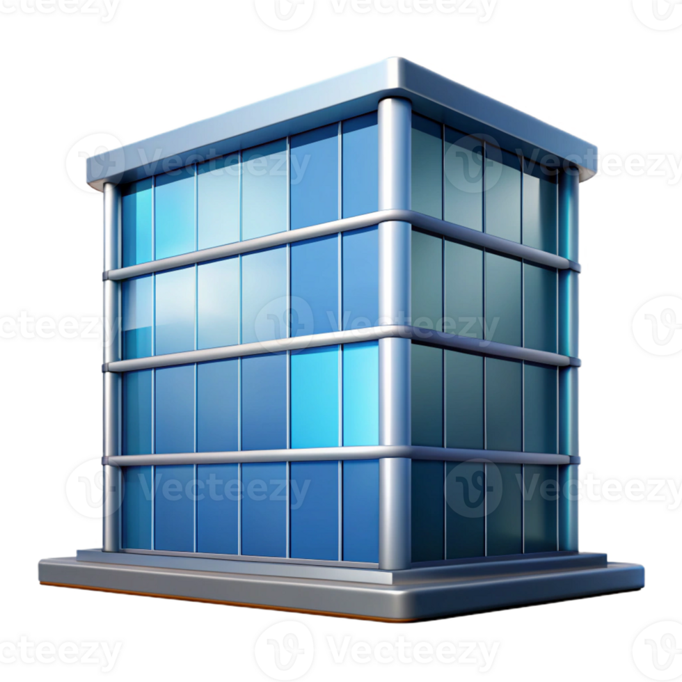 unforgettable retro Modern office building window, reflective glass, with Transparent Background handcrafted png