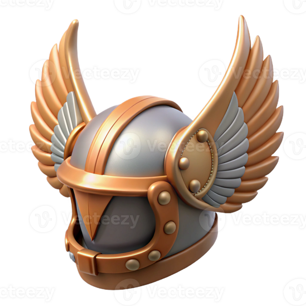 picturesque renaissance A winged helmet with intricate carvings, with Transparent Background exclusive png